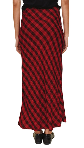 Side Slit Bias Maxi Skirt