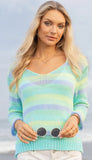 Lexie Multi 3/4 Sleeve V-Neck