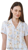 Short Sleeve Knotch Collar Shirt