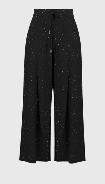 Sequined Sweater Knit Culotte Pants