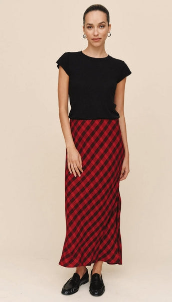 Side Slit Bias Maxi Skirt