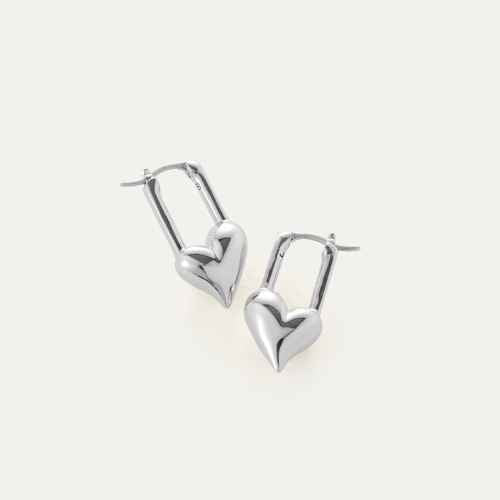 Padlock Heart Huggies