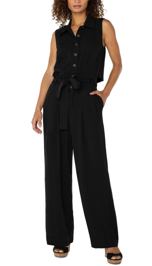 Sleeveless Wide Leg Jumpsuit