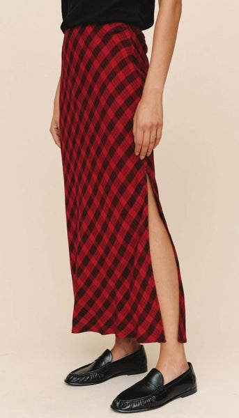 Side Slit Bias Maxi Skirt