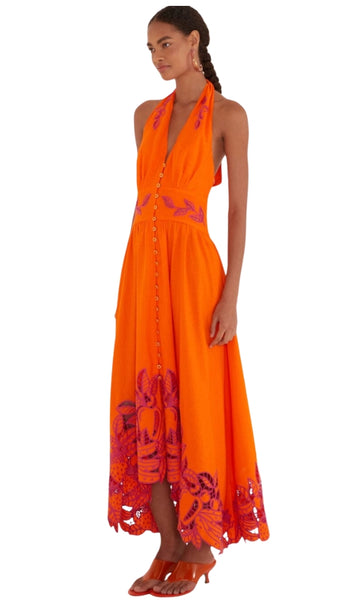 Fruit Richiluier Buttoned Maxi