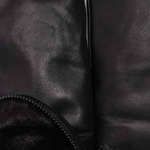 Zip Top Glove With Faux Fur Lining