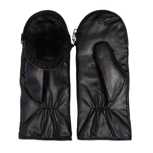 Zip Top Glove With Faux Fur Lining