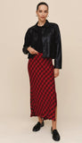 Side Slit Bias Maxi Skirt