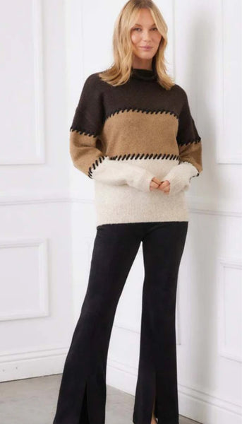 Contrast Stitch Sweater