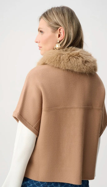 Sweater Jacket With Detchable Faux Fur
