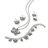 Botanique Butterfly Silver French Wire Earrings