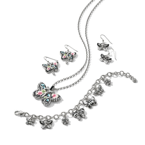 Botanique Butterfly Silver French Wire Earrings