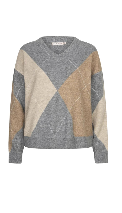 Argyle Knit Sweater