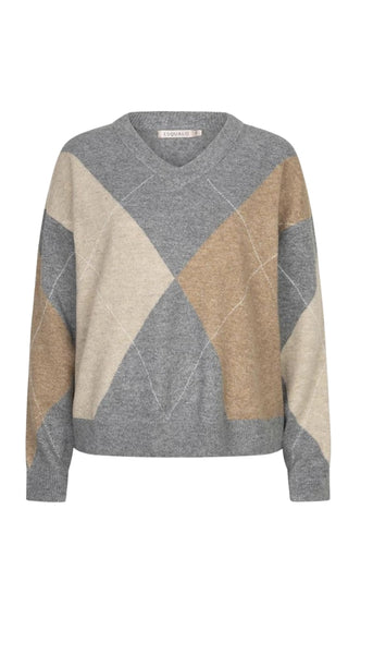 Argyle Knit Sweater