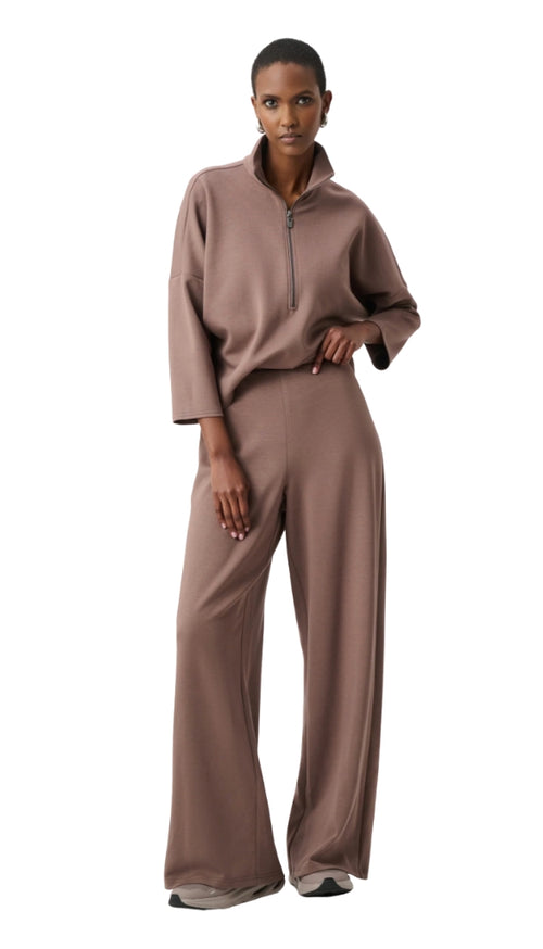 Mock Neck Wide Leg Jumpsuit