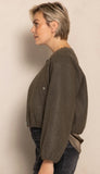 Manoa-Cropped Jacket - Green