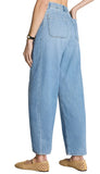 Lightweight Utility Barrel Leg Jeans - Seaside Blue
