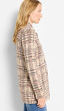 Stitchy Plaid Knit Blazer