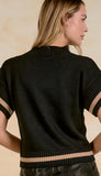 Short Sleeve Crew Neck Sweater