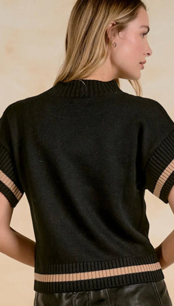 Short Sleeve Crew Neck Sweater
