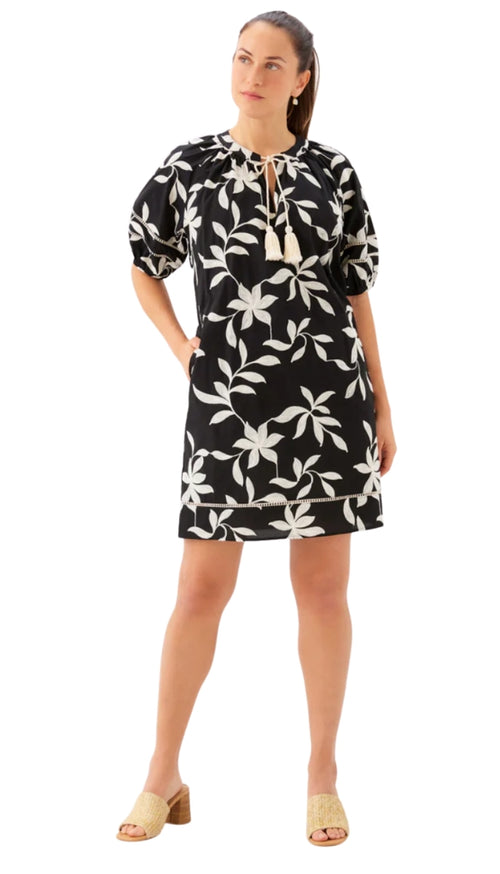 Puff Sleeve Tassel Dress