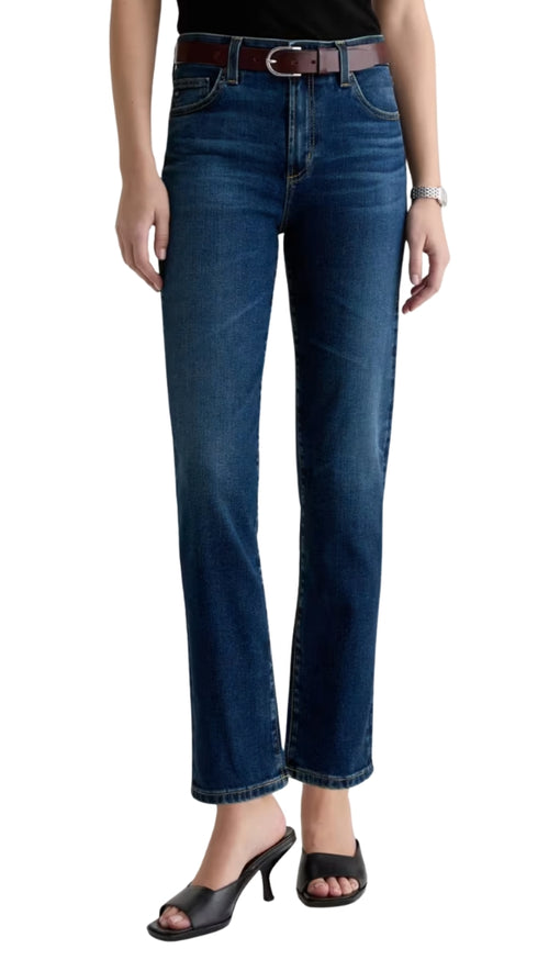 Mari Crop-Mid Rise Slim Straight - Havanna