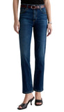 Mari Crop-Mid Rise Slim Straight - Havanna