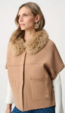 Sweater Jacket With Detchable Faux Fur