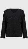 Sequined Sweater Knit Boxy Top