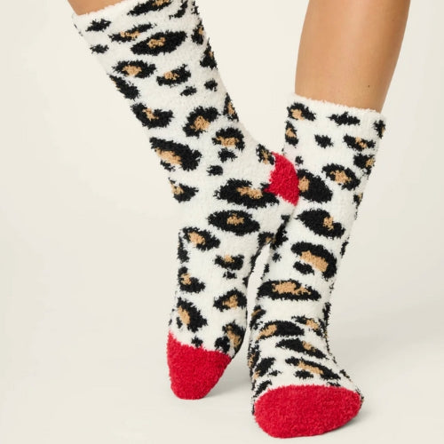 Cozy Crew with Grippers-Cheetah