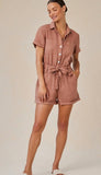 Rolled Hem Utility Romper