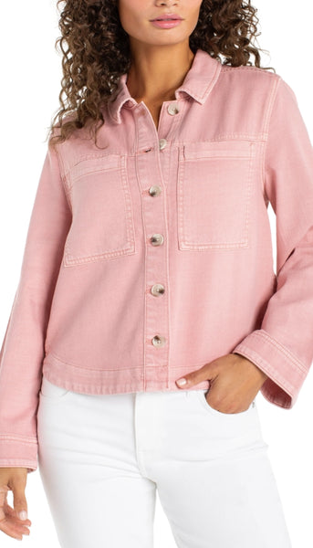 High Low Denim Shacket