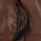 Zip Top Glove With Faux Fur Lining