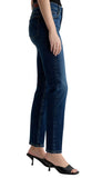 Mari Crop-Mid Rise Slim Straight - Havanna