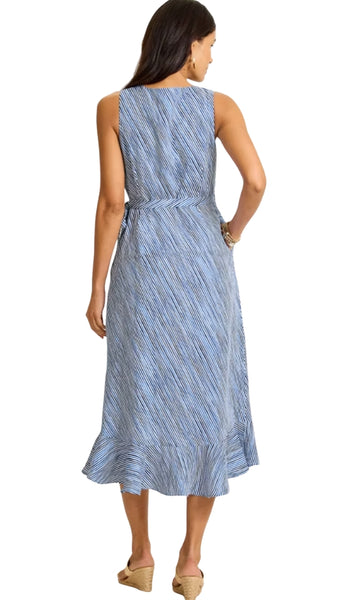 Coastal Shores Wrap Midi Dress