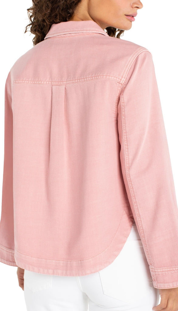 High Low Denim Shacket