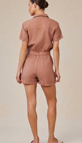 Rolled Hem Utility Romper