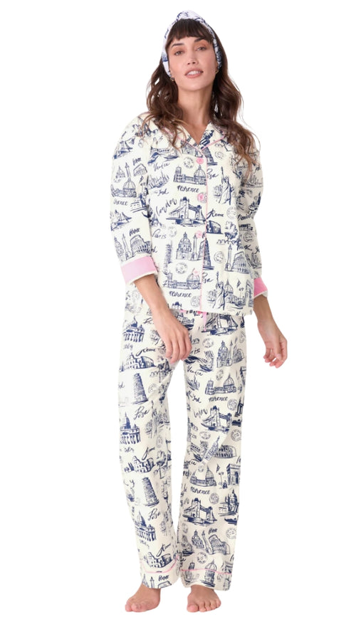 Flannels Pj Set-Bon Voyage