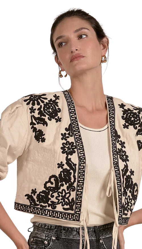 Tie Front Boho Jacket