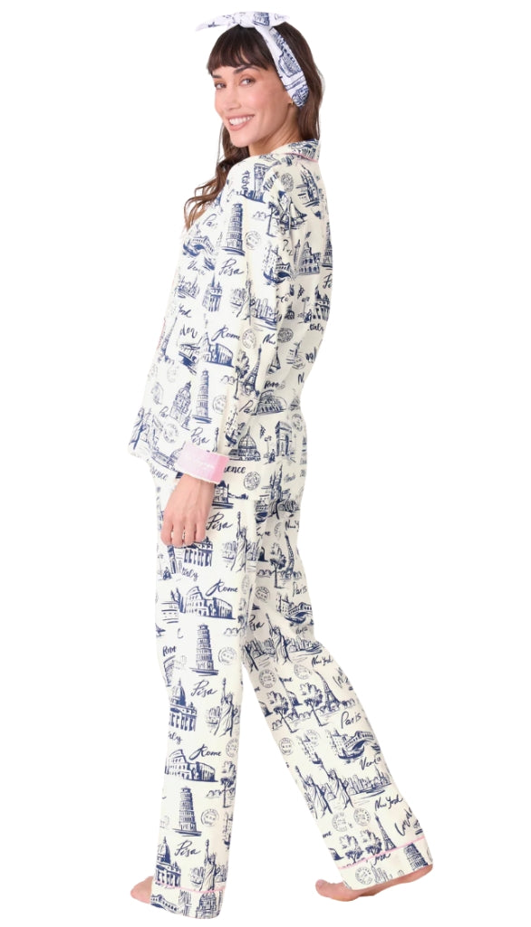 Flannels Pj Set-Bon Voyage