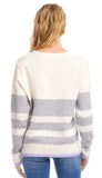 Stripe V Neck Sweater