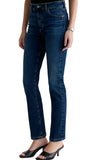 Mari Crop-Mid Rise Slim Straight - Havanna