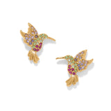 Enchanting Gem Hummingbird Post Earrings