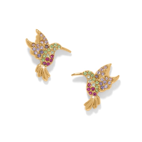 Enchanting Gem Hummingbird Post Earrings