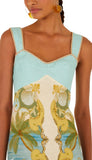 Royal Sea Sleeveless Maxi Dress