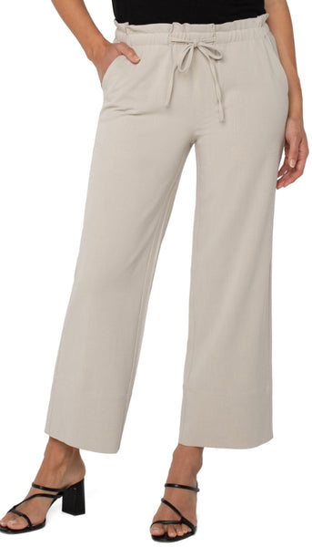 Pull On Tie Waist Wide Leg-26"