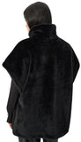 Faux Fur Funnel Neck Boxy Vest