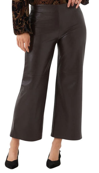 Faux Leather Pull On Pants