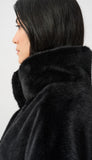 Faux Fur Funnel Neck Boxy Vest