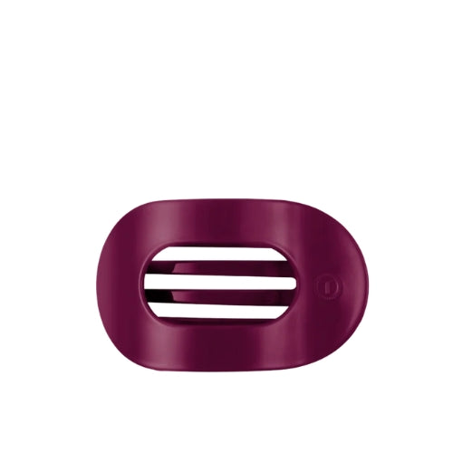 Small flat round clip-Mulberry